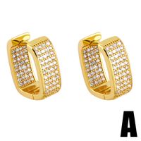 Boucles D&#39;oreilles Géométriques En Zircon Féminin Exagérées À La Mode main image 3