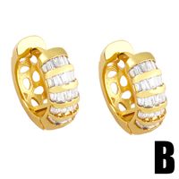 Fashion Exaggerated Female Zircon Geometric Earrings main image 5