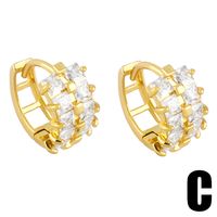 Boucles D&#39;oreilles Géométriques En Zircon Féminin Exagérées À La Mode main image 6