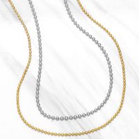 Simple Plain Ball Chain Geometric Necklace Copper Wholesale main image 1