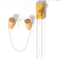 Simple Plain Ball Chain Geometric Necklace Copper Wholesale main image 6