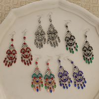 Colorful Multi-layer Geometric Fan-shaped Tassel Earrings Female Wholesale main image 6