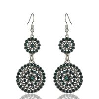 Fashion Full Diamond Double Size Round Bridal Earrings Accessories Alloy Earrings main image 1