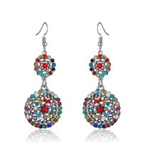 Fashion Full Diamond Double Size Round Bridal Earrings Accessories Alloy Earrings main image 6