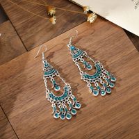 New Multi-layer Diamond Long Ancient Geometric Alloy Earrings Women main image 1