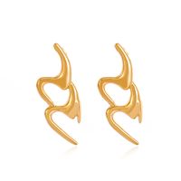 Retro Letter S Exaggerated Note Female Metal Irregular Alloy Earrings main image 6