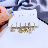 Yakemiyou Fashion Geometric Metal Zircon Earrings main image 2
