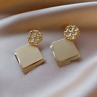 Fashion Geometric Square Sequin Earrings Simple Alloy Earrings main image 1