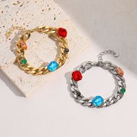 Female Fashion Color Zirconium Stainless Steel Jewelry Trend main image 3