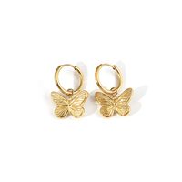 Boucles D&#39;oreilles Papillon Femme Titane Acier 18k Boucles D&#39;oreilles Mode Coréenne main image 6