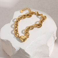 Heart Shaped Female Fashion 18k Copper Bracelet Metal Jewelry main image 3