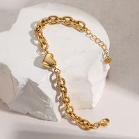 Heart Shaped Female Fashion 18k Copper Bracelet Metal Jewelry main image 1