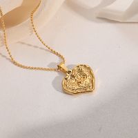 Fashion Heart-shaped Necklace Irregular Stainless Steel Clavicle Chain main image 2