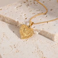 Fashion Heart-shaped Necklace Irregular Stainless Steel Clavicle Chain main image 4