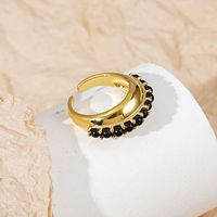 Pearl Ring Female Fashion Copper Index Finger Adjustable Open Ring main image 5