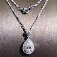 Baroque Classic Pear-shaped Water Drop Pendant Necklace Wholesale main image 3
