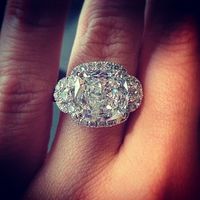 New Geometric Large Zircon Ring Female Fashion Full Diamond Copper Ring main image 1