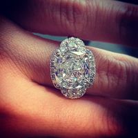 New Geometric Large Zircon Ring Female Fashion Full Diamond Copper Ring main image 3