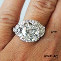 New Geometric Large Zircon Ring Female Fashion Full Diamond Copper Ring main image 6