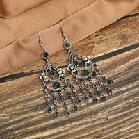 New Long Multi-layer Diamond Drop-shaped Retro Alloy Earrings Women's Accessories Wholesale sku image 3