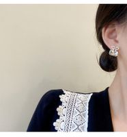 Simple Crystal Bow Earrings Korean Small Earrings main image 6