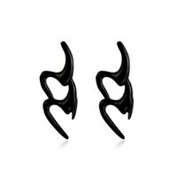 Retro Letter S Exaggerated Note Female Metal Irregular Alloy Earrings sku image 3