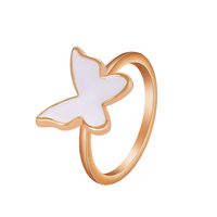 Wholesale Simple Style Classic Style Butterfly Copper Enamel Rings sku image 3