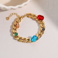 Female Fashion Color Zirconium Stainless Steel Jewelry Trend sku image 1