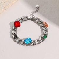 Female Fashion Color Zirconium Stainless Steel Jewelry Trend sku image 2