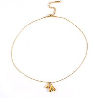 Fashion Heart-shaped Necklace Sweater Chain Titanium Steel Collarbone Chain sku image 1