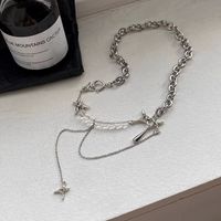 Fashion Diamond Star Fashion Trend Titanium Steel Collarbone Chain Wholesale main image 5