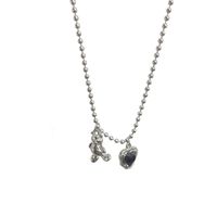Retro Bear Shaped Heart Solid Color Titanium Steel Necklace Wholesale main image 6
