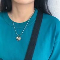 Simple Fashion Heart Letters Love Trend Titanium Steel Necklace main image 3