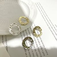 Fashion New Metal Female Circle Stud Alloy Earrings main image 3