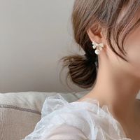 Fashion Bow Pearl Earrings Sweet Alloy Earrings main image 5