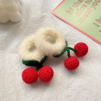 Autumn And Winter New Cherry Hair Ring Autumn And Winter Plush Ponytail Hair Rope main image 4