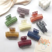 Simple Color Clip Autumn And Winter Shark Clip Korean Square Large Hair Clip main image 2