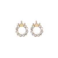 Fashion Round Rhinestone Smooth Crown Alloy Stud Wholesale main image 6