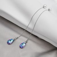 Vintage Crystal Tassel Heart Stars Flowers Shaped Long Drop Earrings Wholesale main image 4