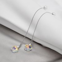 Vintage Crystal Tassel Heart Stars Flowers Shaped Long Drop Earrings Wholesale main image 5