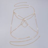 Fashion Multi-layer Cross Body Chain Full Diamond Claw Chain Chest Chain main image 5