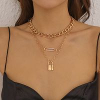 Fashion Exaggerated Lock-shaped Pendant Necklace Wholesale main image 1