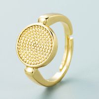 خاتم أزياء متعدد الطبقات مطلي بالنحاس الكوري من الذهب الحقيقي خاتم إصبع الذيل main image 4