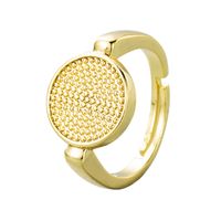 خاتم أزياء متعدد الطبقات مطلي بالنحاس الكوري من الذهب الحقيقي خاتم إصبع الذيل main image 6