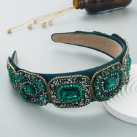 Fashion Vintage Contrast Color New Bright Crystal Baroque Hairband Wholesale main image 4