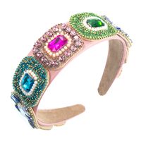 Fashion Vintage Contrast Color New Bright Crystal Baroque Hairband Wholesale main image 6