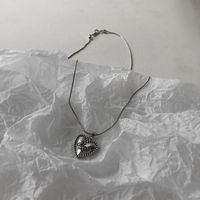 Simple Fashion Heart Letters Love Trend Titanium Steel Necklace sku image 1