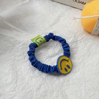 Klein Blue Hair Ring Cute Flower Ponytail Korean Smiley Head Rope sku image 1