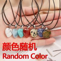 Vintage Mixed Models Creative Heart Drop-shaped Natural Stone Necklace sku image 2