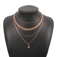 Jewelry Eight-pointed Star Geometric Multi-layered Alloy Clavicle Chain Wholesale sku image 1